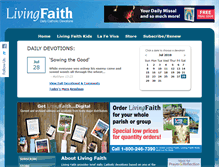Tablet Screenshot of livingfaith.com